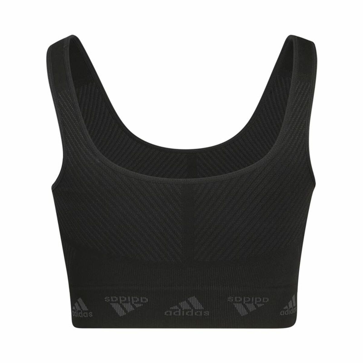 Sports Bra Adidas Aeroknit Black for Ultimate Comfort