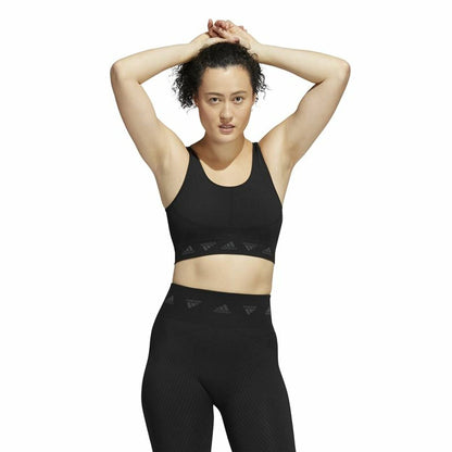 Sports Bra Adidas Aeroknit Black for Ultimate Comfort