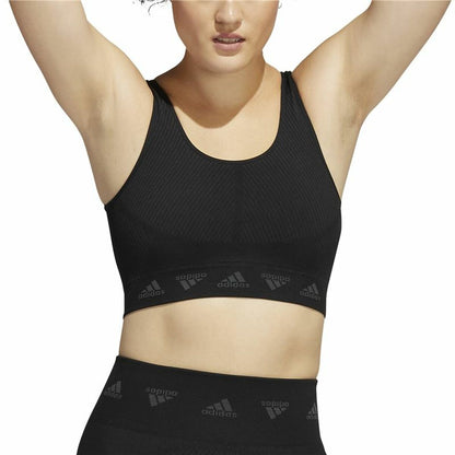 Sports Bra Adidas Aeroknit Black for Ultimate Comfort