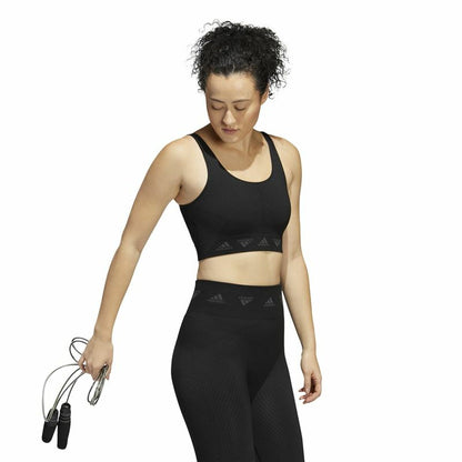 Sports Bra Adidas Aeroknit Black for Ultimate Comfort