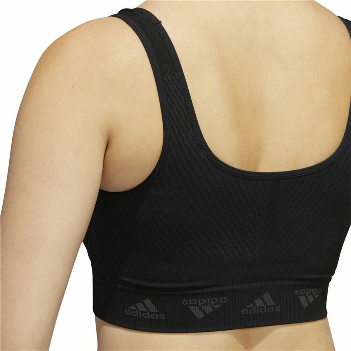 Sports Bra Adidas Aeroknit Black for Ultimate Comfort