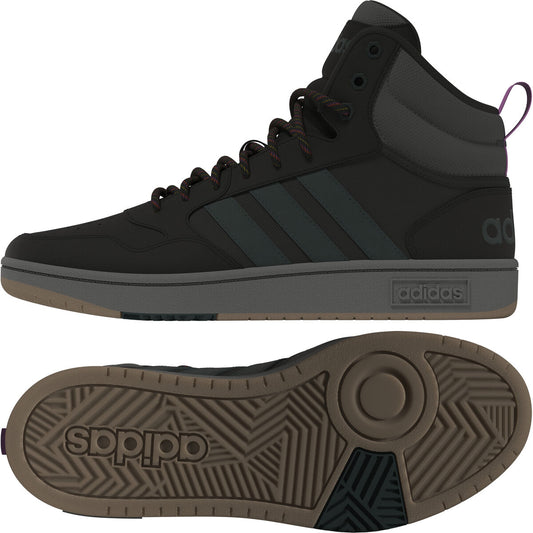 Women's Casual Trainers HOOPS 3.0 Mid Adidas Black GZ6681