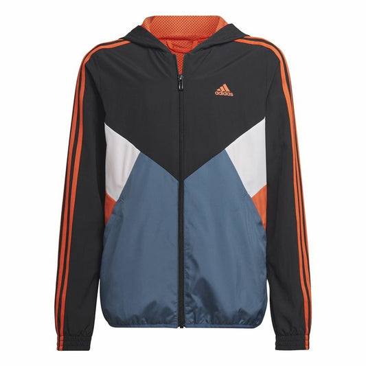 Children's Sports Jacket Adidas Colorblock Black for Kids