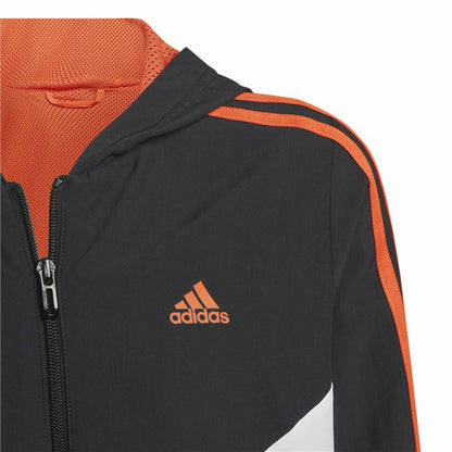 Children's Sports Jacket Adidas Colorblock Black for Kids