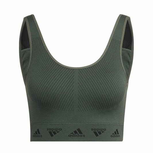 Sports Bra Adidas Aeroknit Olive for Women – Comfortable Fit