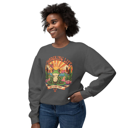 Pondering life Unisex Lightweight Crewneck Sweatshirt - StyleMZ