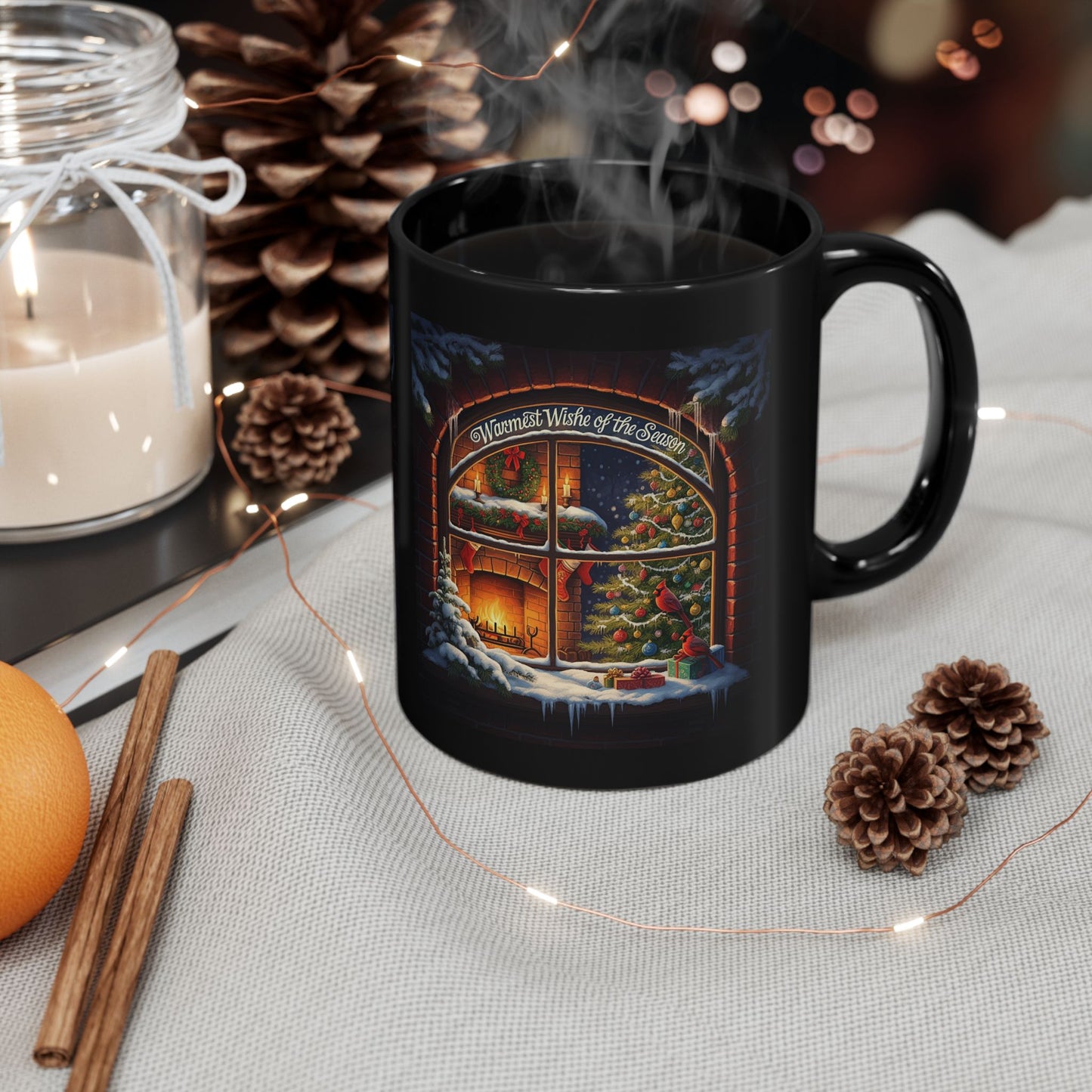 Warmest wish Black Mug (11oz, 15oz) - StyleMZ