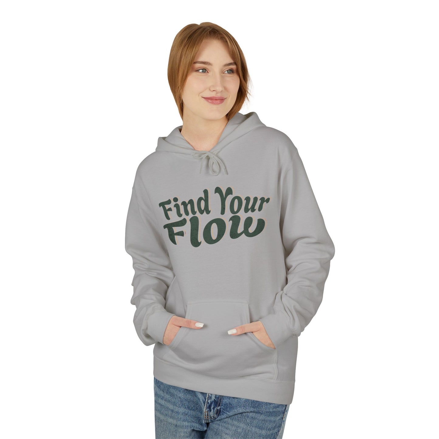 Find your flow Unisex Midweight Softstyle Fleece Hoodie - StyleMZ