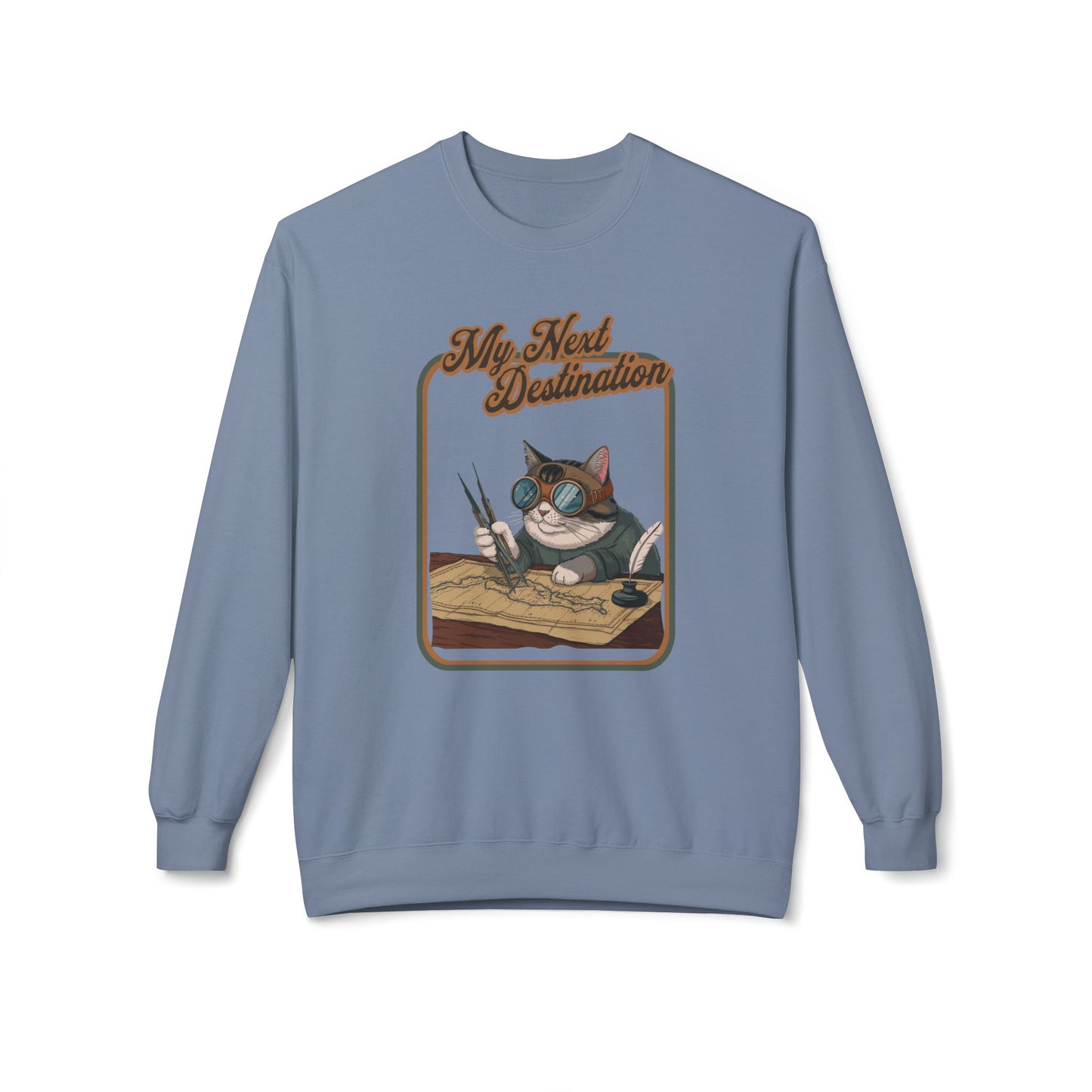 My next destintion Unisex Midweight Softstyle Fleece Crewneck Sweatshirt - StyleMZ