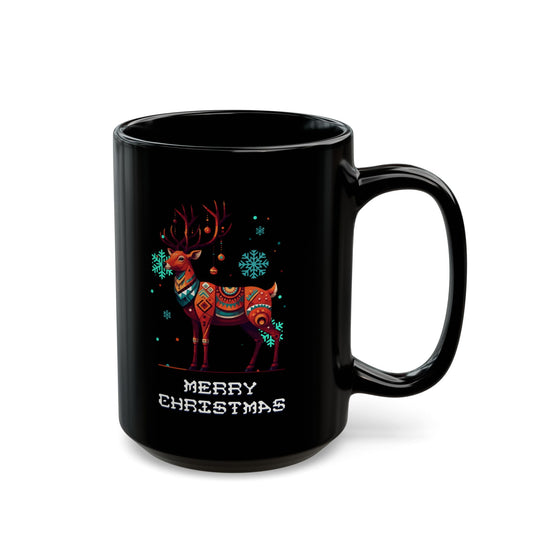 StyleMZ -  Merry Christmas Black Mug (11oz, 15oz)  - StyleMZ