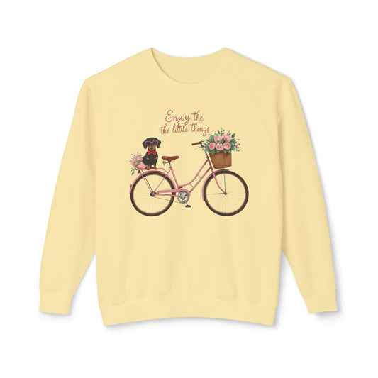 Korea -  Enjoy the little thing Unisex Lightweight Crewneck Sweatshirt  - StyleMZ