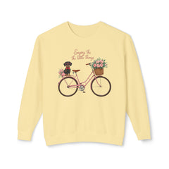 Korea -  Enjoy the little thing Unisex Lightweight Crewneck Sweatshirt  - StyleMZ