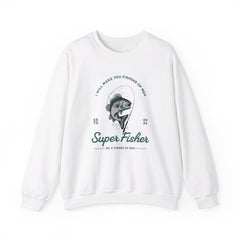 Corea - Sudadera unisex con cuello redondo y mezcla pesada Super Fisher - StyleMZ 