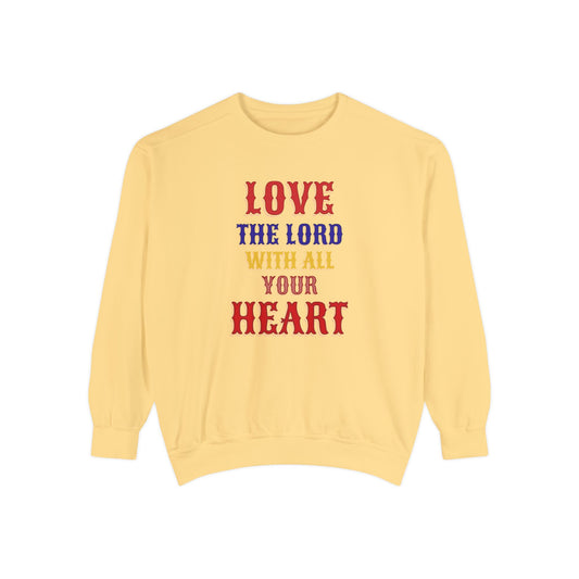 Korea - Love your God Unisex Garment-Dyed Sweatshirt - StyleMZ - Stylemz