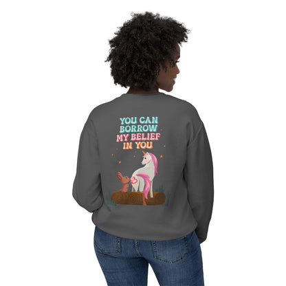 Korea -  You can have my belief in you Unisex Lightweight Crewneck Sweatshirt  - StyleMZ