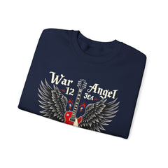 Sudadera unisex de cuello redondo de mezcla pesada Korea - War Angel - StyleMZ 