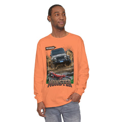 Korea -  Monster car Unisex Garment-dyed Long Sleeve T-Shirt  - StyleMZ