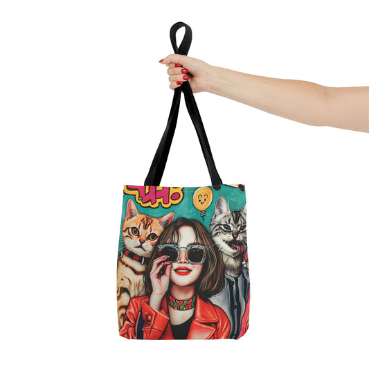 Corea - Bolso de mano Hi! Cats (AOP) - StyleMZ 