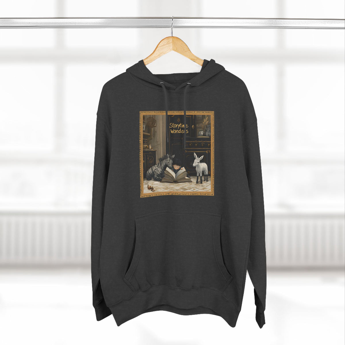 Corea - Sudadera con capucha de polar de tres paneles Story time - StyleMZ 