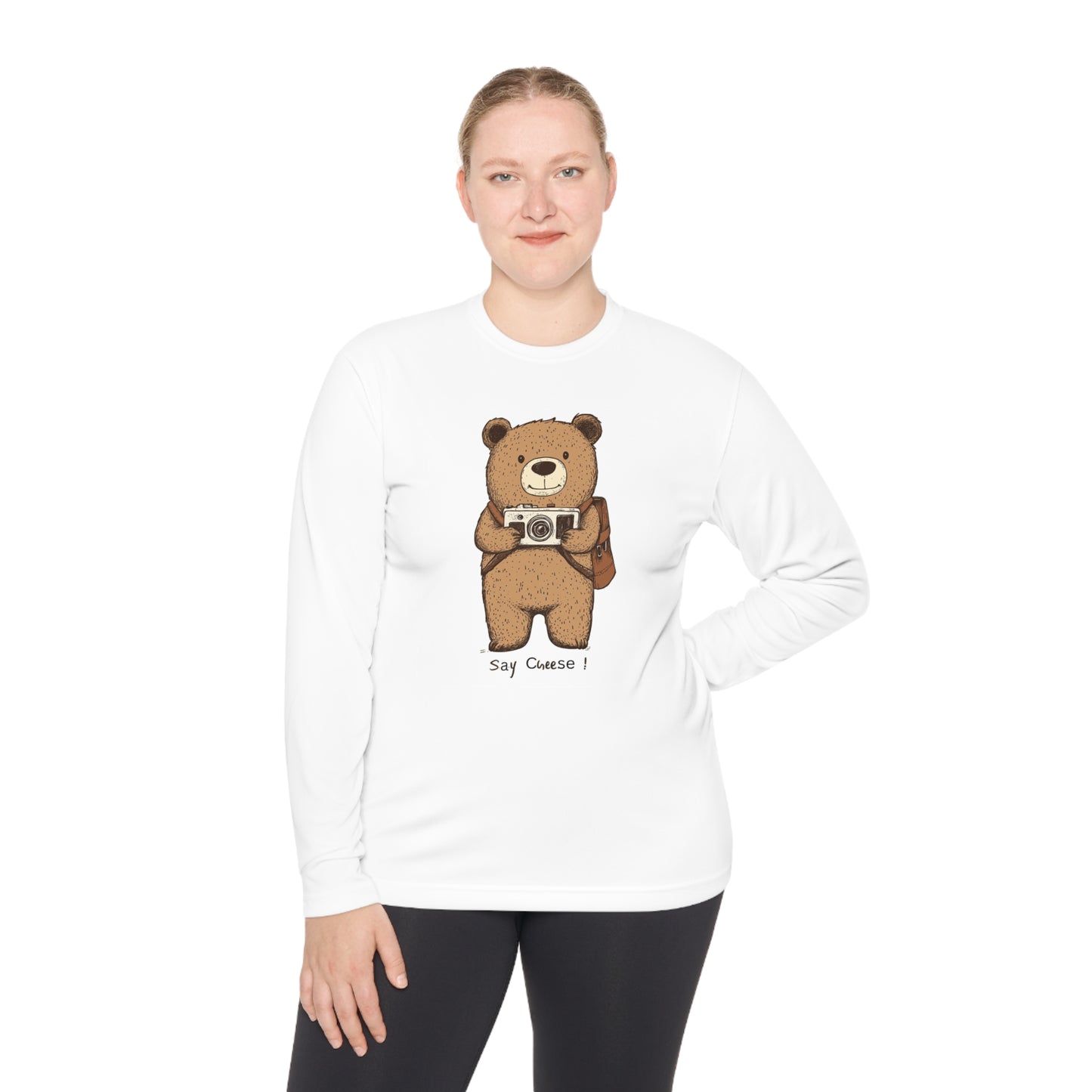 Korea -  Say cheese Unisex Lightweight Long Sleeve Tee  - StyleMZ