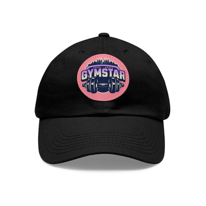 Korea -  GYMSTAR Hat with Leather Patch (Round)  - StyleMZ