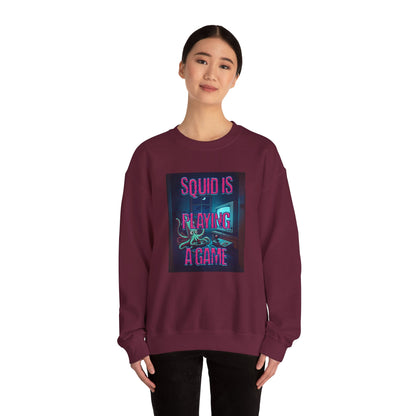 Squid is playing a game Unisex Heavy Blend™ Crewneck Sweatshirt - StyleMZ