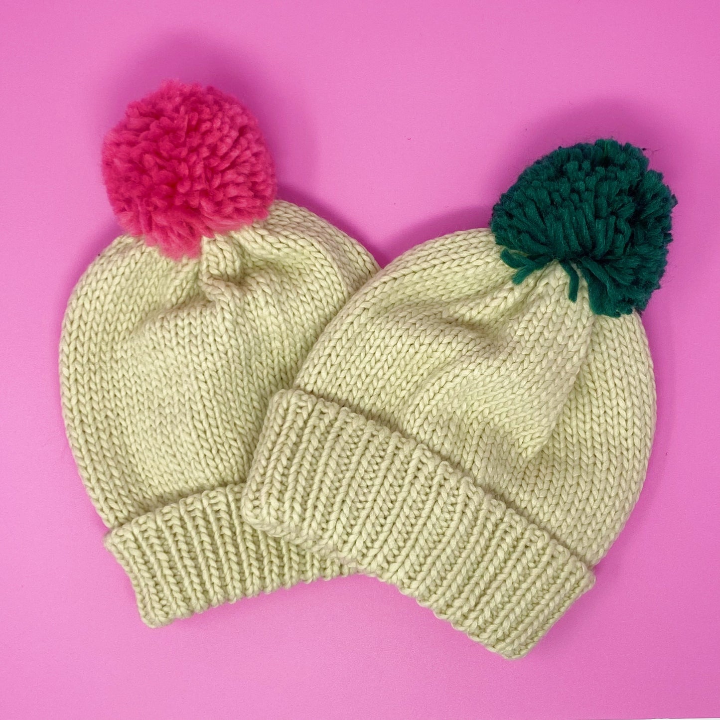 Vintage Charm Color Pom Beanie for Stylish Winter Wear