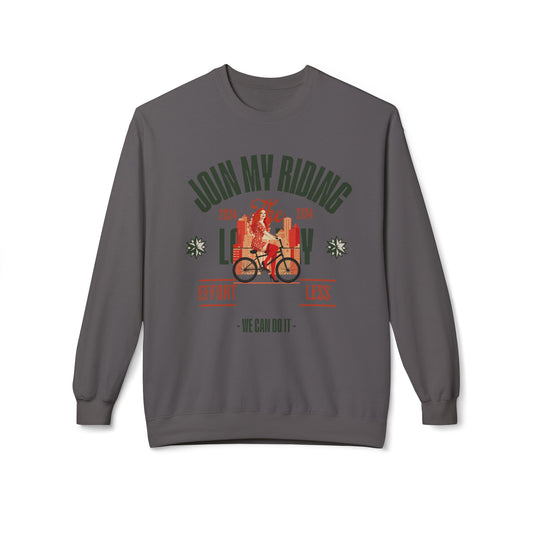 Korea -  Join My Riding Unisex Midweight Softstyle Fleece Crewneck Sweatshirt  - StyleMZ