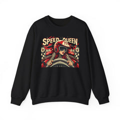 Corea - Sudadera unisex con cuello redondo y mezcla pesada Speed ​​Queen - StyleMZ 