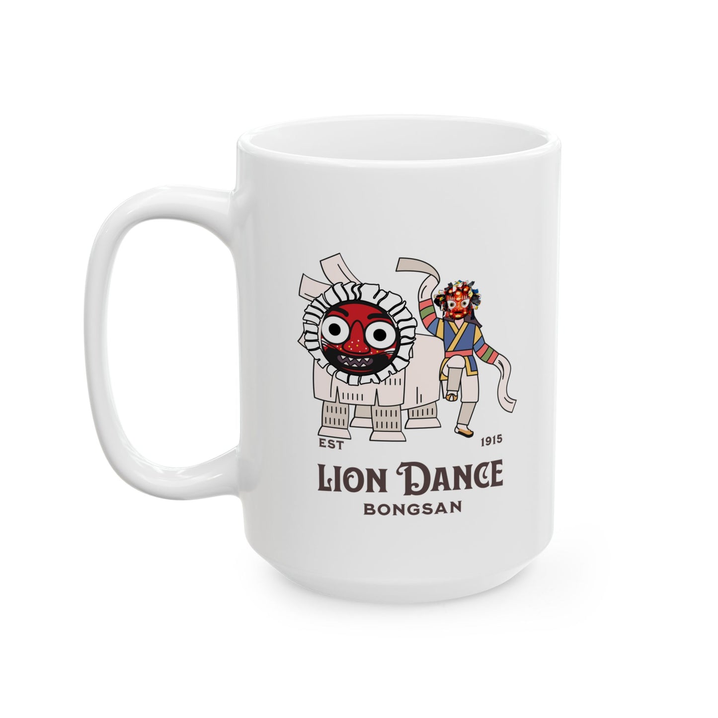 Lion dance Ceramic Mug, (11oz, 15oz) - StyleMZ - Stylemz