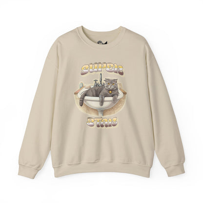 Star cat Unisex Heavy Blend™ Crewneck Sweatshirt - StyleMZ