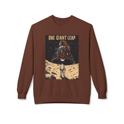 Korea -  One giant leap Unisex Midweight Softstyle Fleece Crewneck Sweatshirt  - StyleMZ