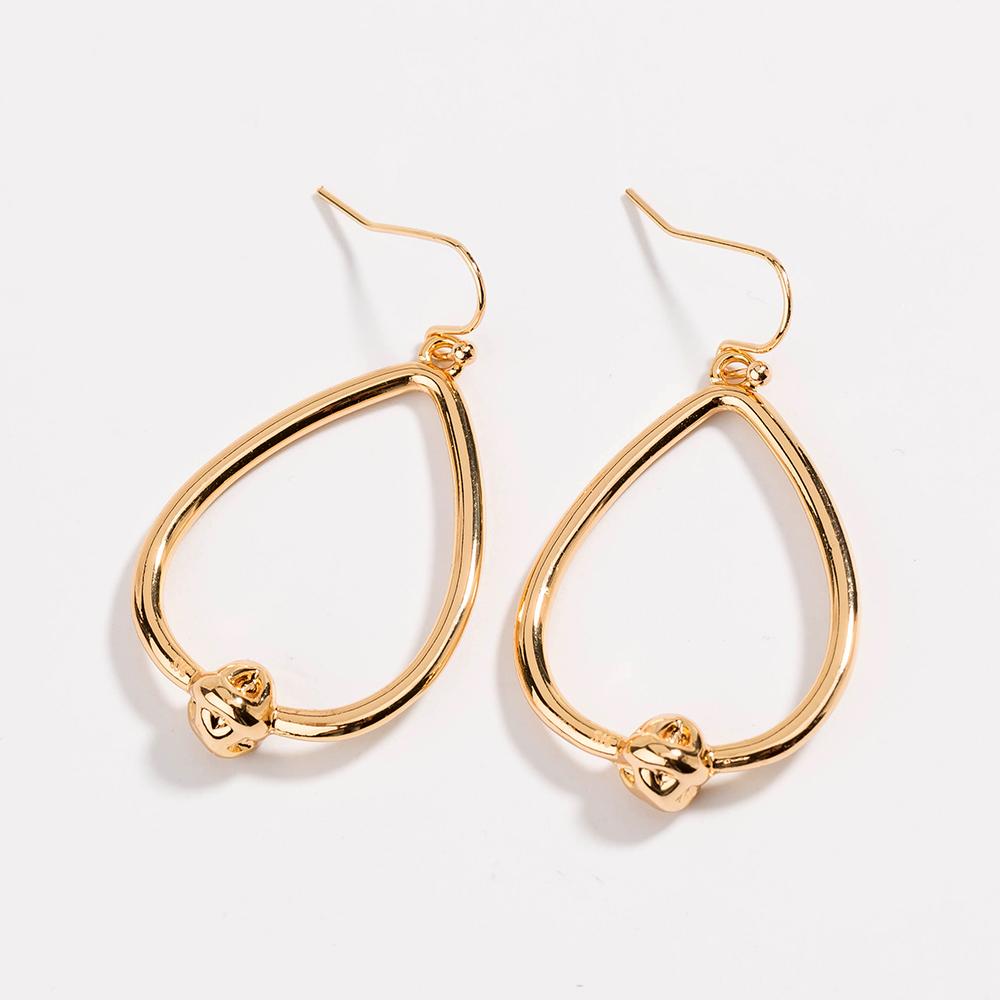 Dainty Love Knot Earrings in 18k Gold or Silver Finish