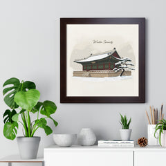 Korea -  Winter Serenity Framed Horizontal Poster  - StyleMZ