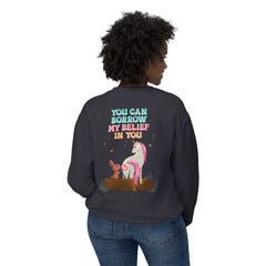 Korea -  You can have my belief in you Unisex Lightweight Crewneck Sweatshirt  - StyleMZ