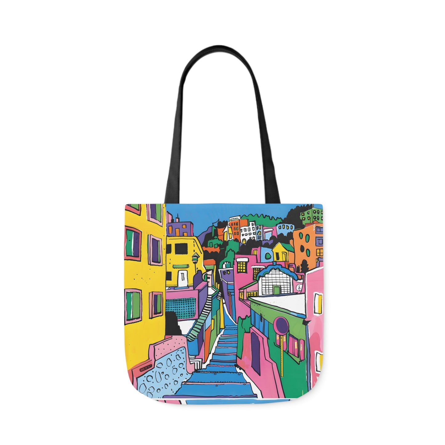 The hillside village in Korea Canvas Tote Bag, 5-Color Straps - StyleMZ