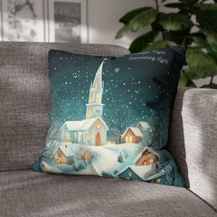 Peaceful night shimmering light Faux Suede Square Pillowcase - StyleMZ