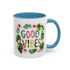 Taza de café con acento de buenas vibraciones de Corea (11 oz y 15 oz) - StyleMZ 