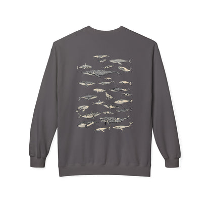 For Whales Unisex Midweight Softstyle Fleece Crewneck Sweatshirt - StyleMZ