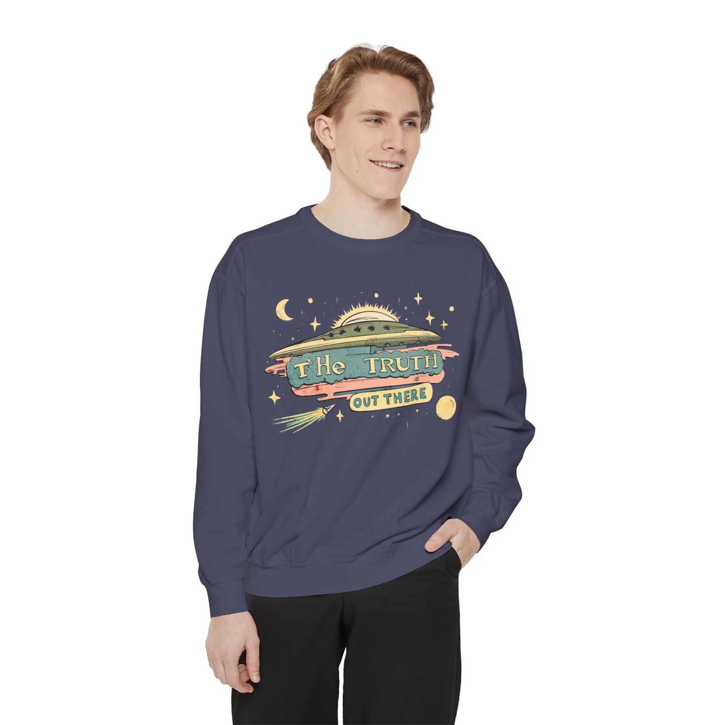 The truth is out there Unisex Garment-Dyed Sweatshirt  - Korea  - StyleMZ