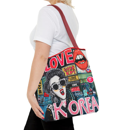 I love Korea Tote Bag (AOP) - StyleMZ