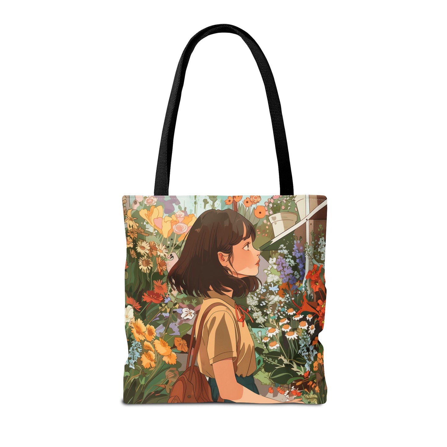 Girl and Flower Shop Tote Bag (AOP) - StyleMZ