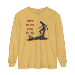 Korea -  Return to soil Unisex Garment-dyed Long Sleeve T-Shirt  - StyleMZ