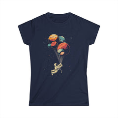 Astronaut and balloon Women's Softstyle Tee  - StyleMZ