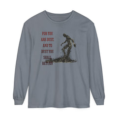 Korea -  Return to soil Unisex Garment-dyed Long Sleeve T-Shirt  - StyleMZ