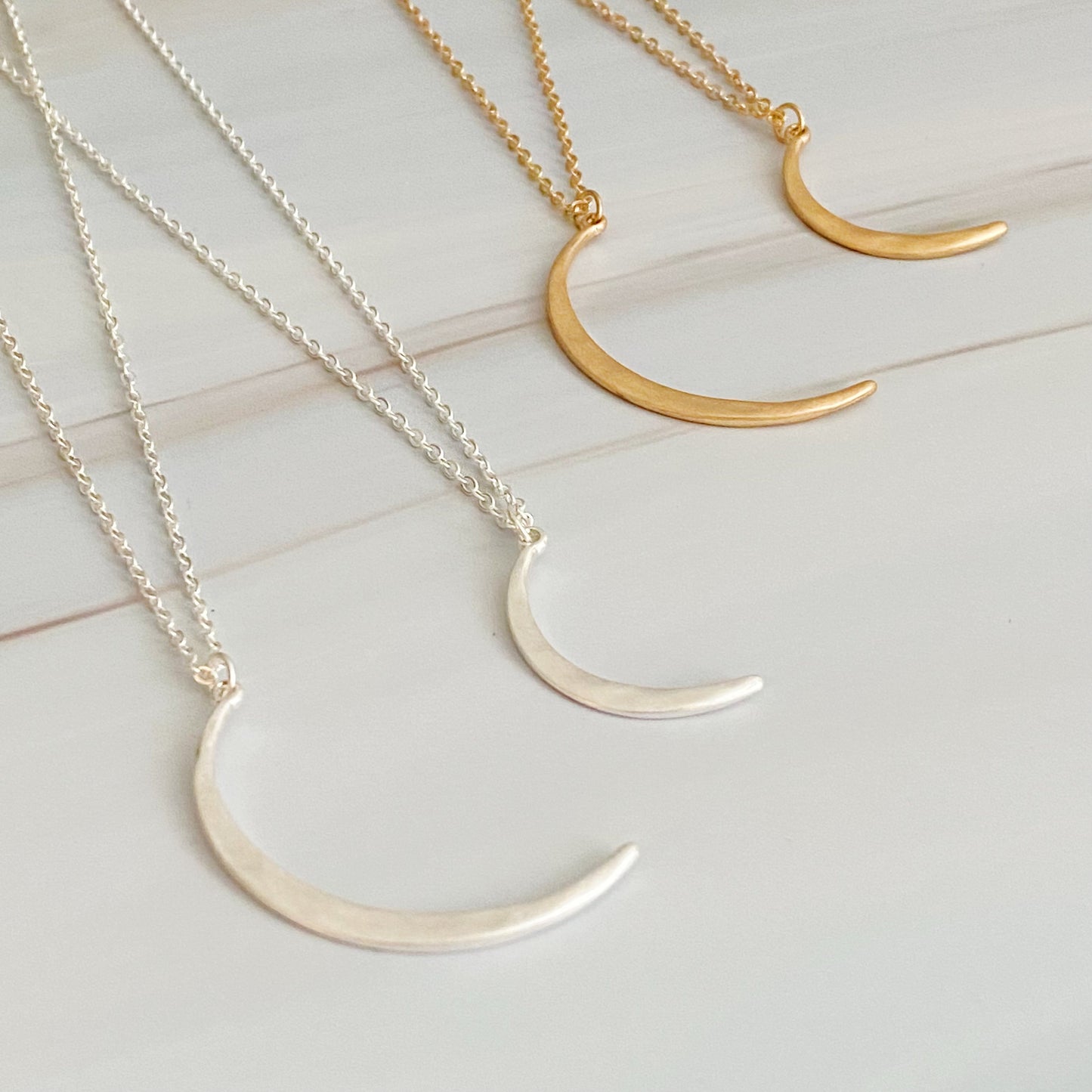 Crescent Duo Necklace Set Of 2 For Stylish Layering