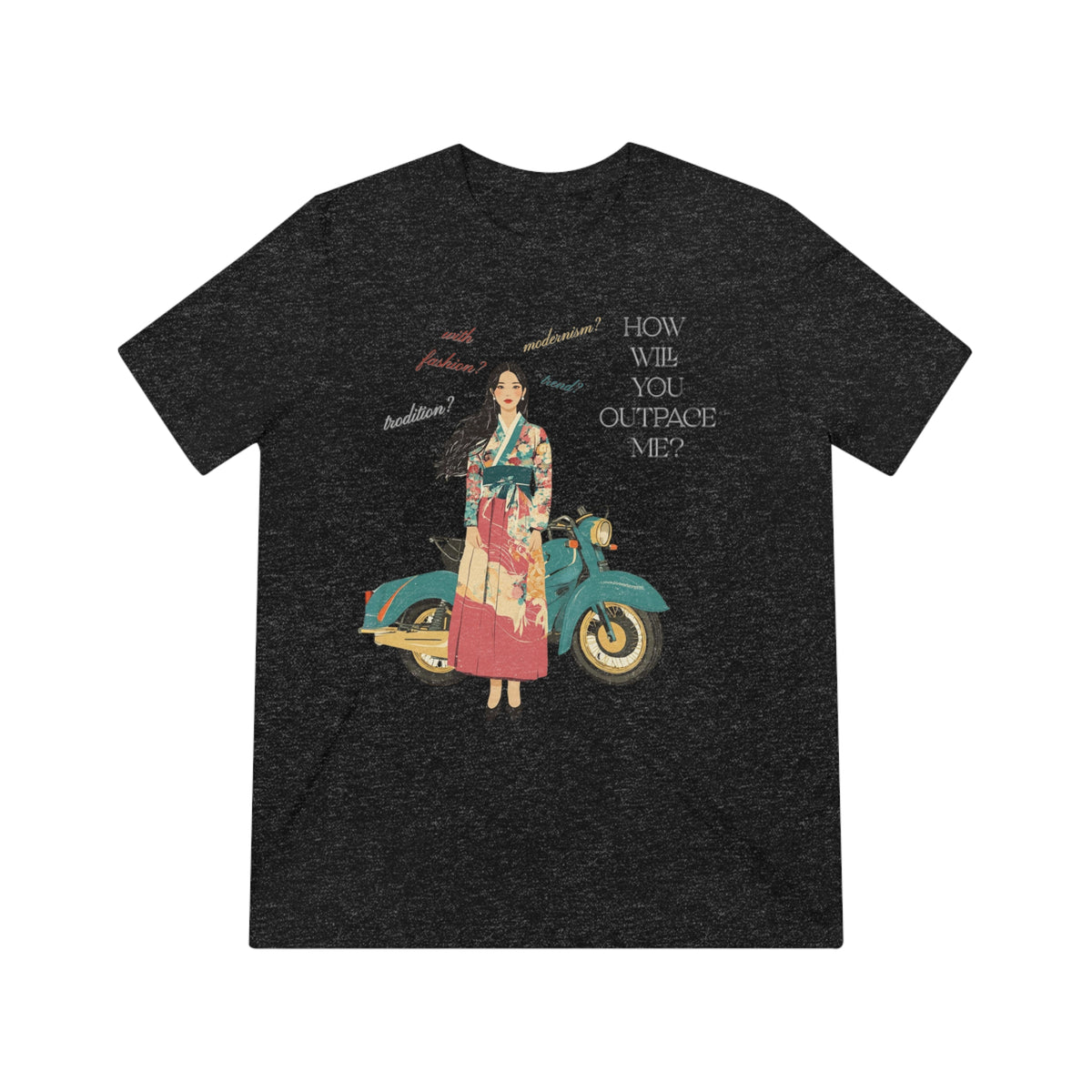 Corea - ¿Cómo me superarás? Camiseta unisex de mezcla de tres capas - StyleMZ 