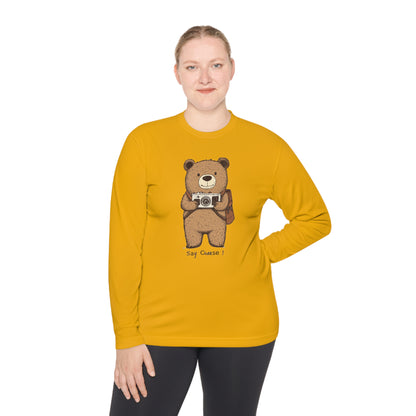 Korea -  Say cheese Unisex Lightweight Long Sleeve Tee  - StyleMZ