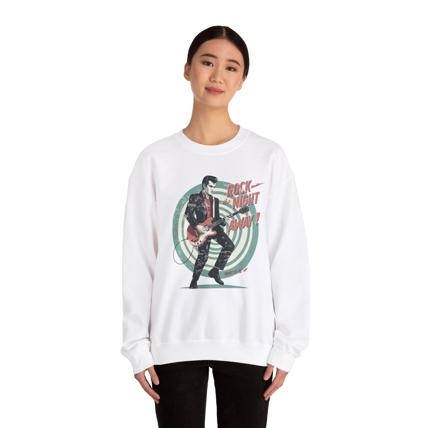 Rock the night Unisex Heavy Blend™ Crewneck Sweatshirt - StyleMZ