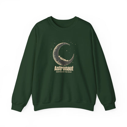 Korea -  Astronaut Resting on the Moon  Unisex Heavy Blend™ Crewneck Sweatshirt  - StyleMZ